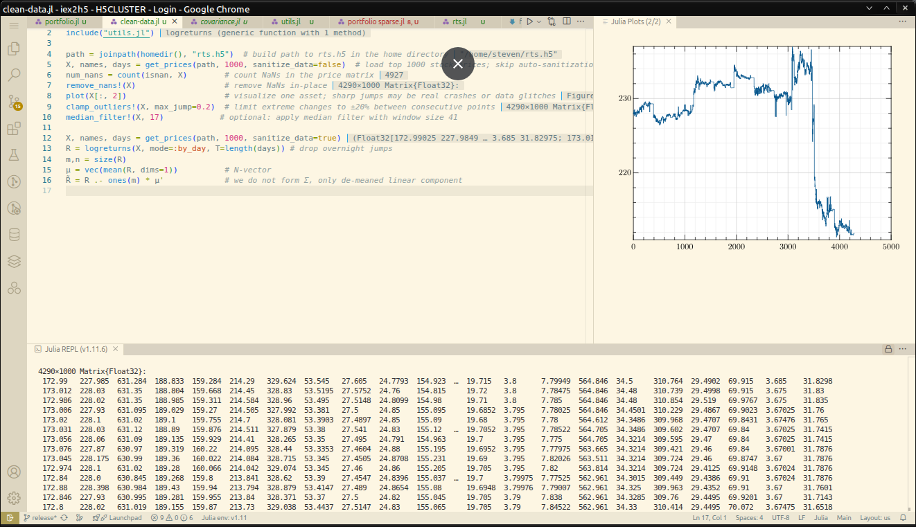 Logreturns Matrix